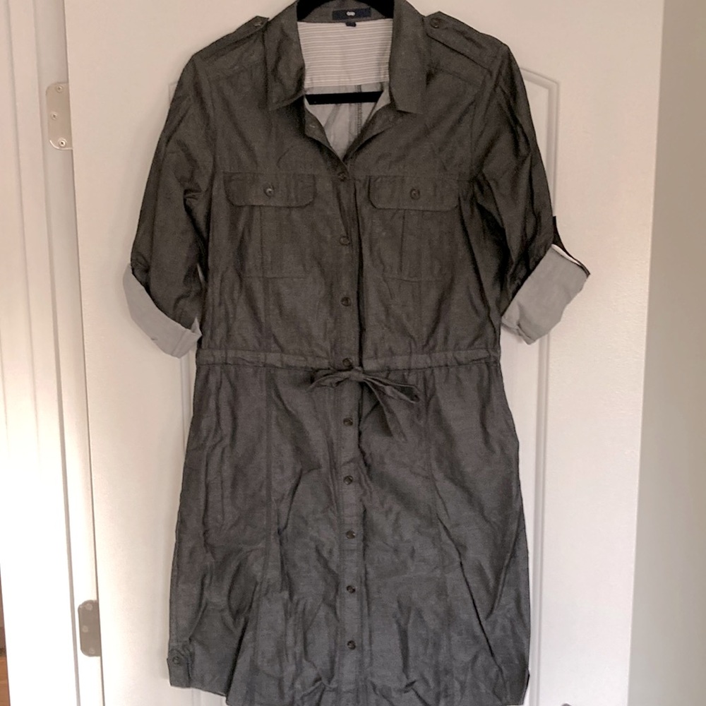 Gap denim color utility dress